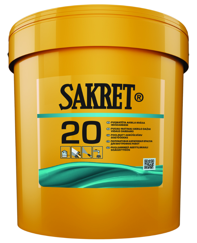 Sakret krāsa 20 A bāze 0,9L